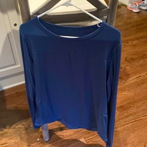 Large blue long sleeve shirt